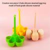 Egg Boiler Holder Heat-resistant Silicone Egg Steamer Tray With 5 Grids Eggs Poaching Boiling Cooker Rack Kitchen Egg Tools