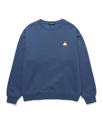 VANNWORKS Welsh Corgi Burt Oversized Sweatshirt (Vncts407) Deep Blue