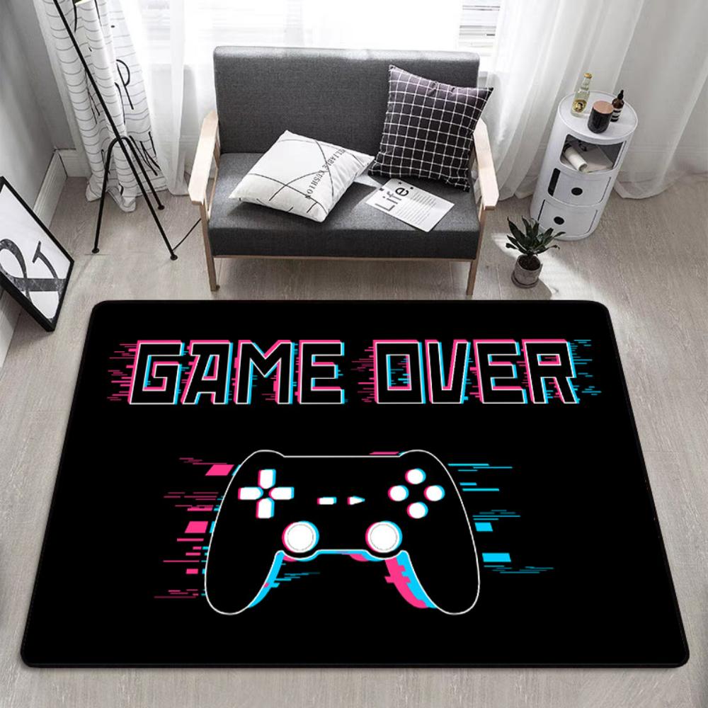 New Gaming Controller Carpet for Living Room Sofa Decor Rug Man's Cave Game Room Chair Floor Mat Bedroom Bedside Soft Rug Gifts