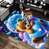 1pc Anime Teddy Bear Heart Chair Mat - Cute Office Rug with Hearts and Stars, Non-Slip Carpet for Desk Chairs, Perfect Gift for Anime Lovers, Suitable