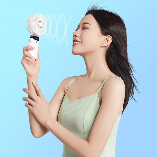 3000mAh Practical Real-time Display Mini Fan LED Lightweight Cooling