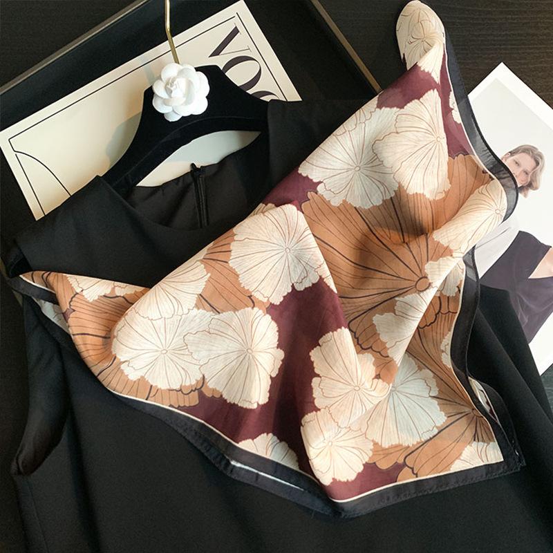 70% Cotton 30% Silk Scarf Folral Women Hijab Bandana Foulard Female Headbanda Pashmina Scarves Echarpe Shawl Wrap Pashmina