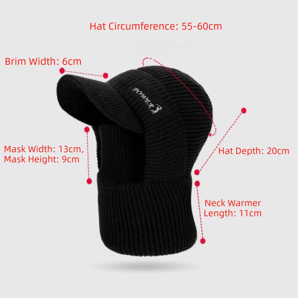 Ear Protection Knitted Beanie Hat Windproof Thickened Balaclava Hat Winter Warm Hat  Winter Cycling