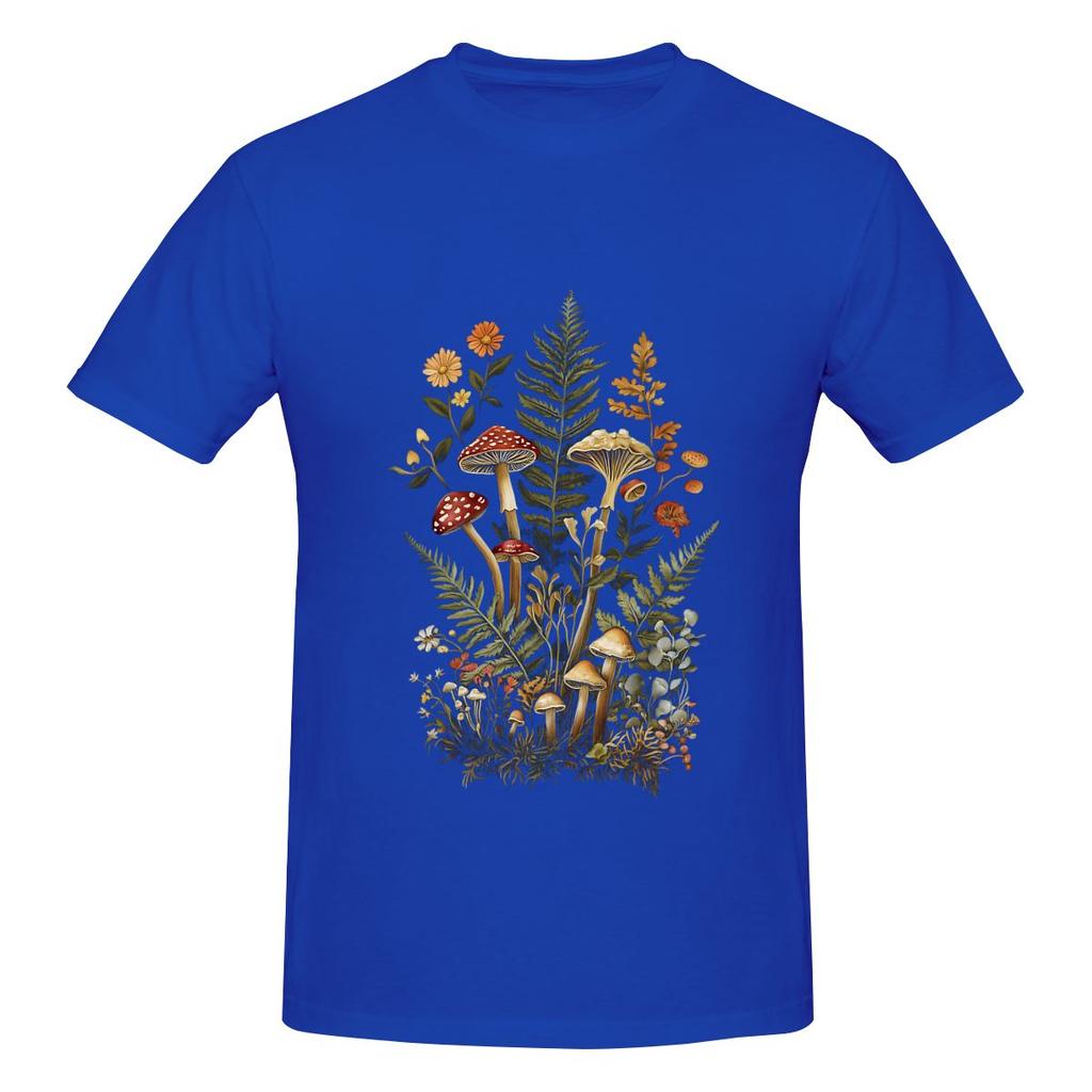 Witchy Woodland Mushrooms And Plants Dating Tshirt Street Sports Morandi Colors Tshirt