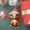 2D Acrylic Dragon Pendant Flying Dragon Xmas Dragon Keychain  Car Pendants