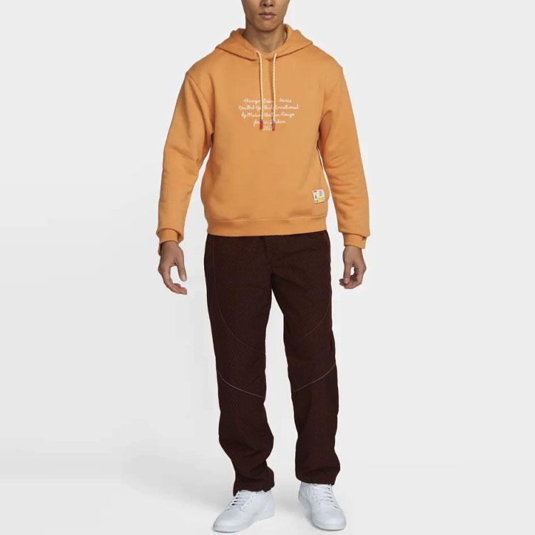 Jordan X Maison Chateau Rouge French Terry Letter Print Hoodie Men Tops Orange DJ9773-839
