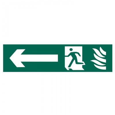 Scan Running Man Arrow Left - Pvc Sign 200 X 50mm