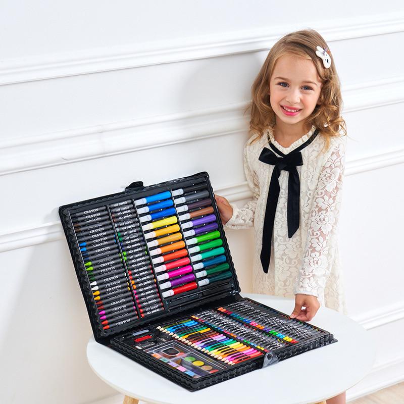 168 Pcs Watercolor Pen Primary School Children Paint Brush Non-toxic Painting Kindergarten Crayon