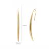 Simple Slender Wolf Tooth Earrings Gold Niche High-end Earrings Women's Titanium Steel Non-fading Jewelry
