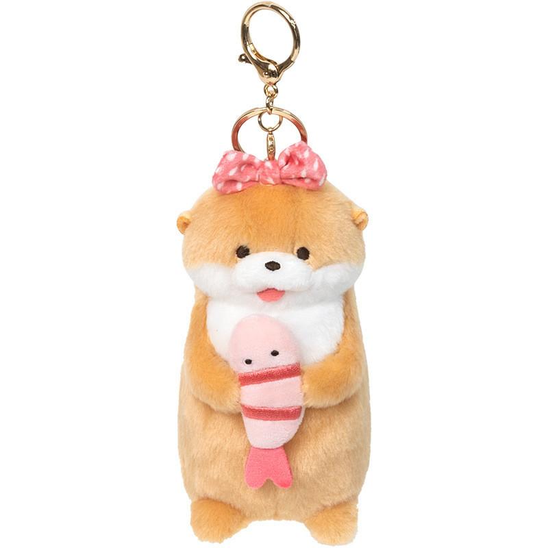 Holding Little Otter Fish Shrimp Octopus Standing Posture Cartoon Keychain Doll