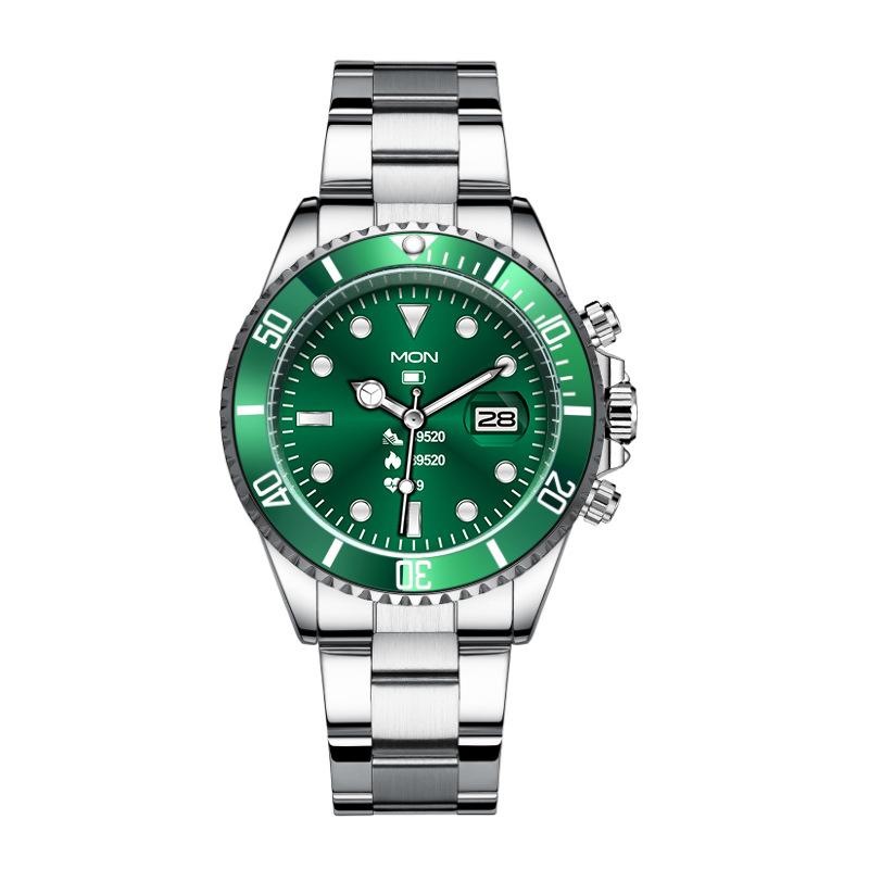 AW12 Stainless Steel Smart Watch 1.28 IPS Full touch Screen BT Call Nightlight Rotating Chronograph Dial Fitness