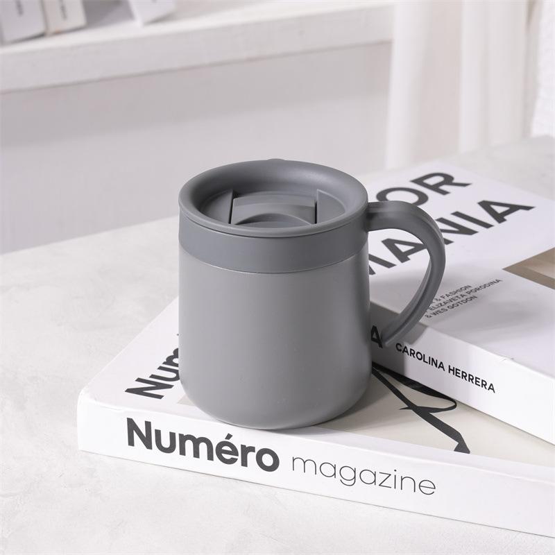 304 Stainless Steel Double-Layer Insulated Cup, Office Mug, Personal Coffee Cup with Lid, Vacuum Insulated, 360ml