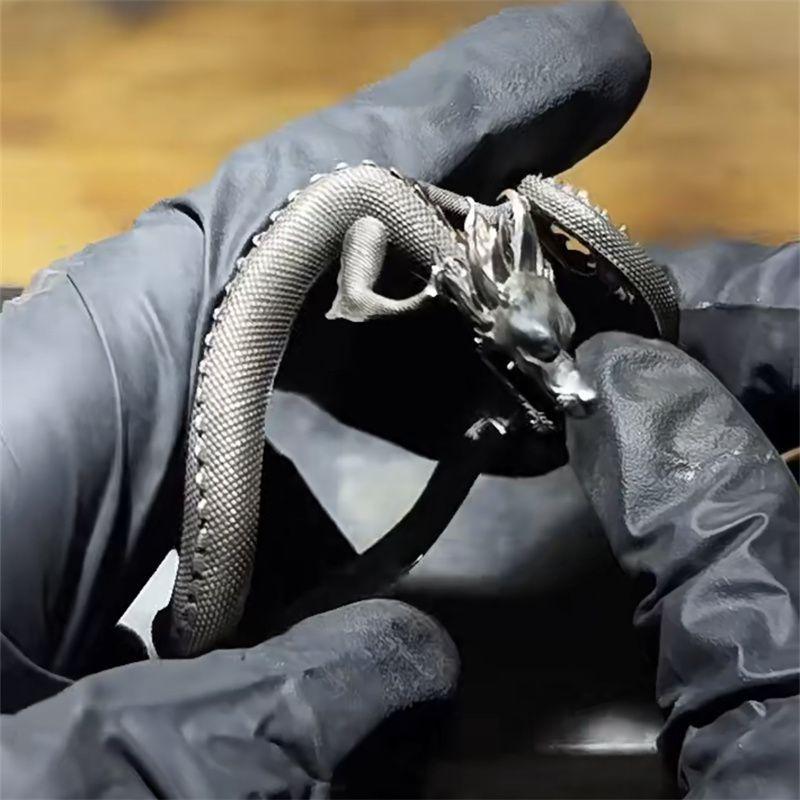 Bracelet Retro Personality Niche Domineering High Sense Zodiac Dragon Opening Adjustable Bracelet