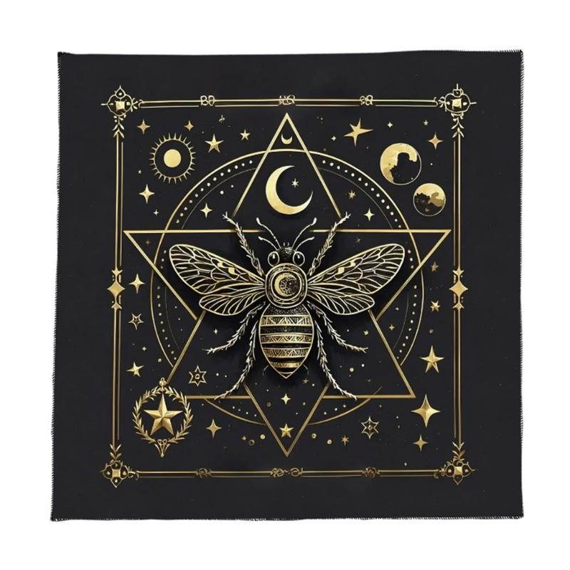 Tarots Tablecloth Altars Cloth Butterfly Star Astrology Tablecloth Divinations Card Cloth Tapestry Wall Decoration A 50x50cm