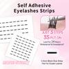 144/200Pcs False Eyelashes Glue Strips, Black Glue-Free Jelly Self-Adhesive Eyelashes Strips, False Eyelashes Makeup Tools