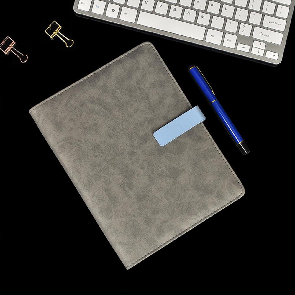 (Logo lze gravírovat) Kožený kroužkový obchodní zápisník velikosti A5, studentský sešit na předměty, deník se zesílenou přezkou, zápisy z pracovních schůzek