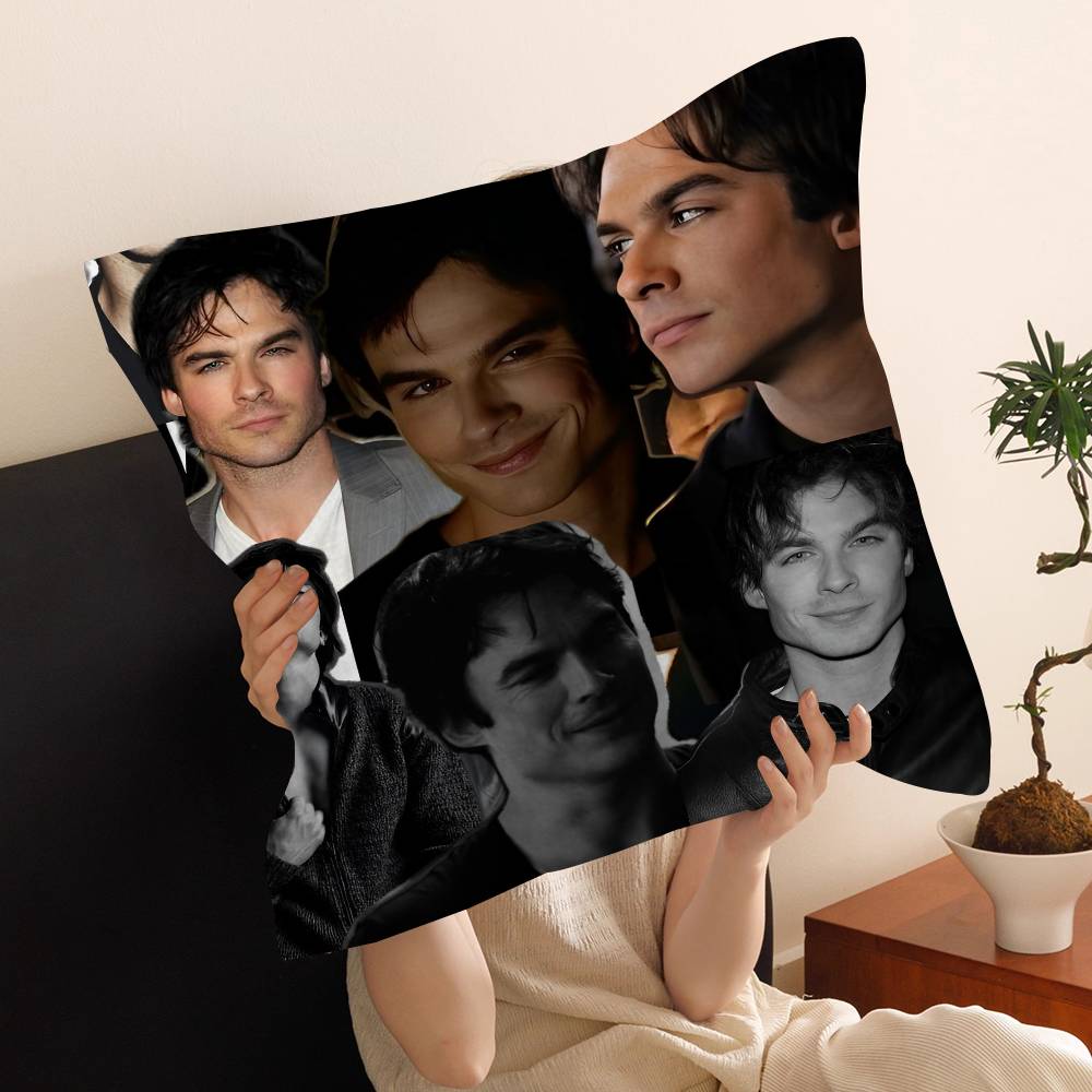 Pc Damon Salvatore Vampire Diaries Kissenbezug Auto Überwurf Kissenbezug für Sofa Auto Weihnachtsgeschenk xcm xcm