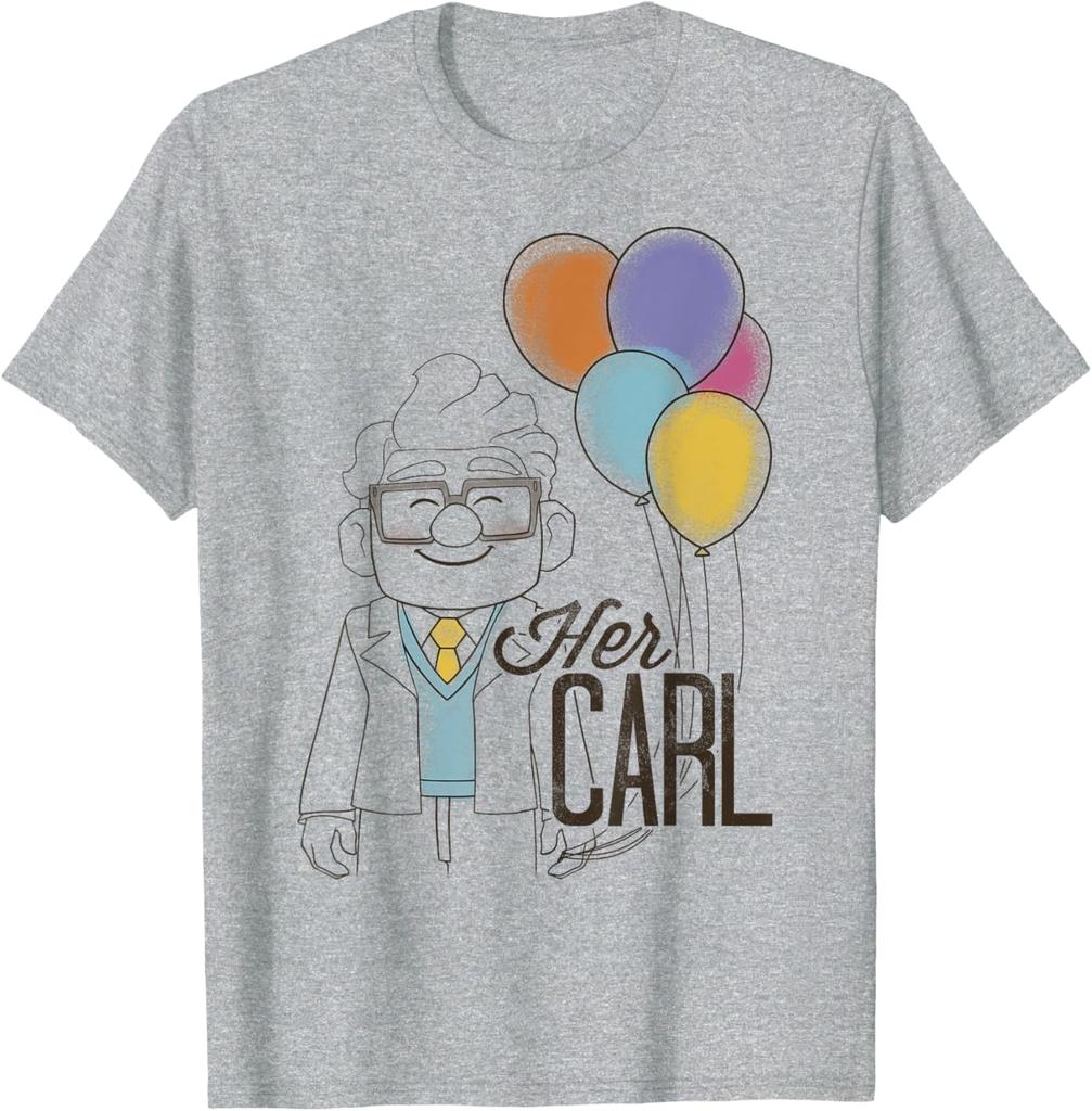 T-shirt da Donna Pixar Up Lei Carl T-shirt da Donna Palloncino Palloncino Colorato Galleggiante