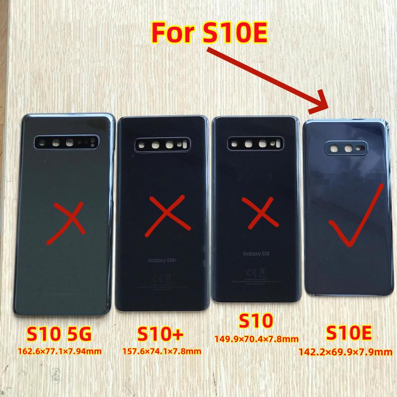 Back Glass Back Cover for Samsung Galaxy S10E SM-G9700 G970N/W G970U1 Battery Cover Housing Cover Repair Parts Battery Door