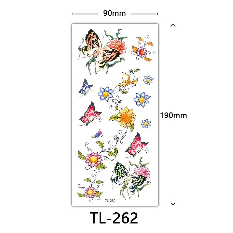 Flower Tattoo Stickers, Color Sketch Tattoo Stickers, English Letters, Wedding Photography Tattoo