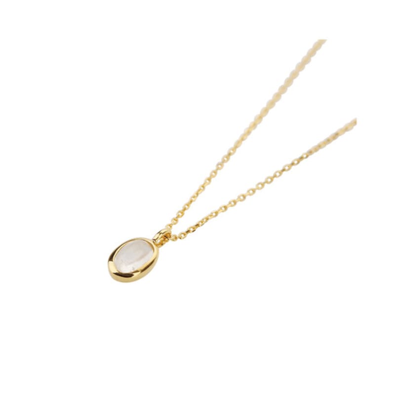 Charmy 16k Gold Plated Rainbow Moonstone-necklace