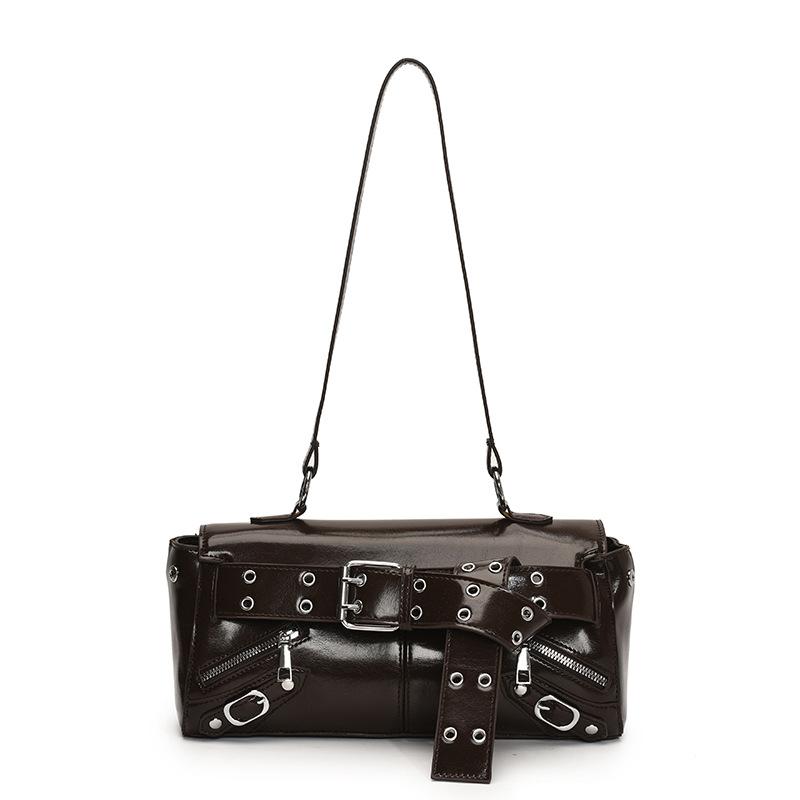 New Fashion Underarm Bag Women's Belt Buckle Shoulder Messenger Bag