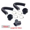 60/75/42mm Car Heater Replacement Kits Air Diesel Parking Heater Ducting Pipe Air Vent Outlet Hose Tube Connector w/Hose Clips