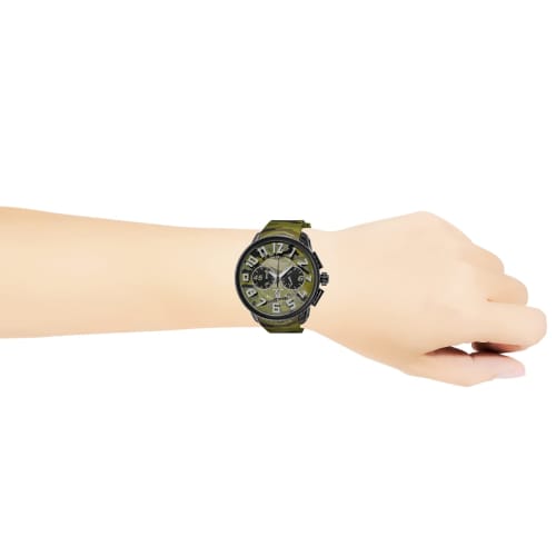 Tendence Gulliver Round CAMO Watch, Limited Edition, 51mm, Men's, Khaki, Camouflage Dial, Stainless Steel/Nylon, Mineral Glass, Quartz Movement, TY046