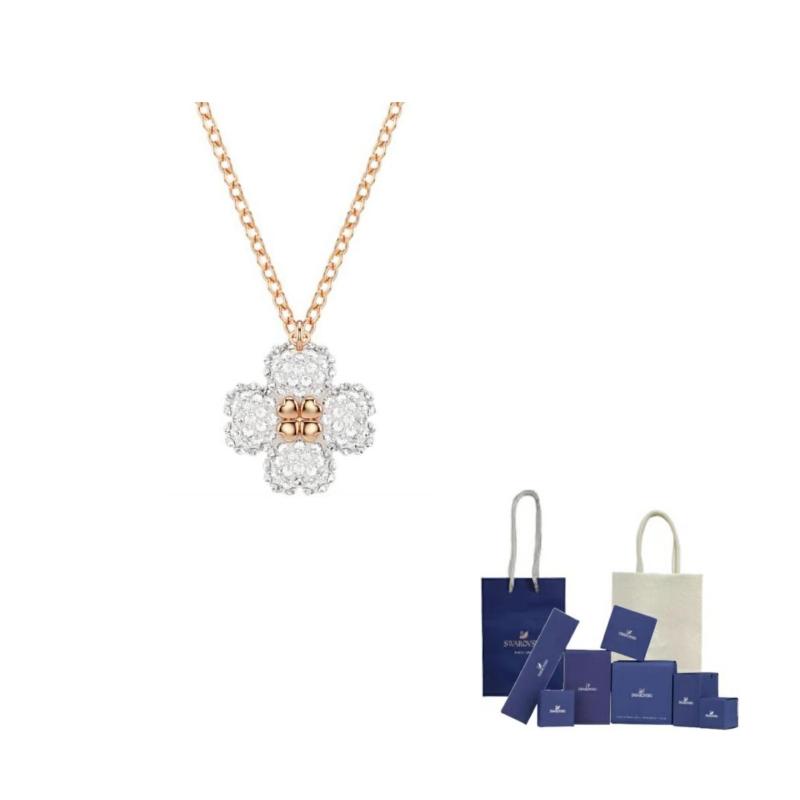 Swarovski Latisha Necklaces Womens Pink F (One Size Fits All)-Branded gift bag