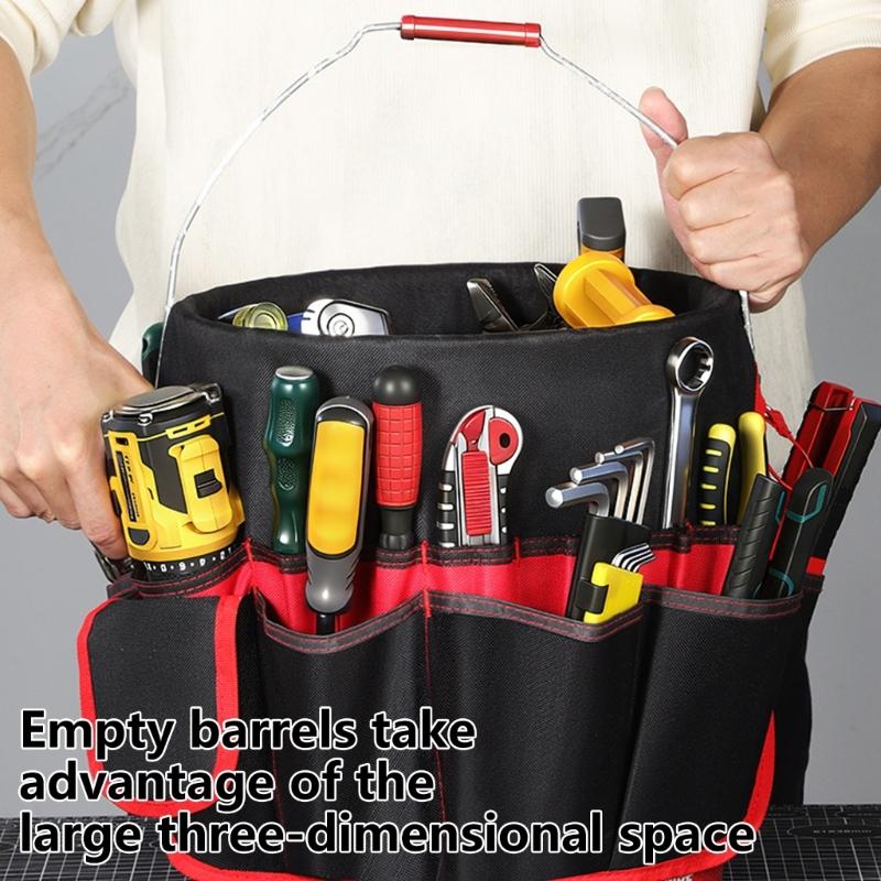 Heavy Duty Tool Bag Pouch With Multiple Pockets For Easy Organization And Large Capacity Storage Of Hardware Accessories