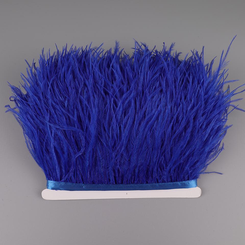 Ostrich Feathers Fringe 2M 55colors Selected Clothing Sewing Crafts Dress with Fluffy Feather Ribbon