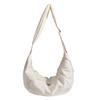 Japan and South Korea Large-capacity Dumpling Bag Spring and Summer Solid Color Student Shoulder Bag Trendy Casual Wide Shoulder Strap Nylon Messenger