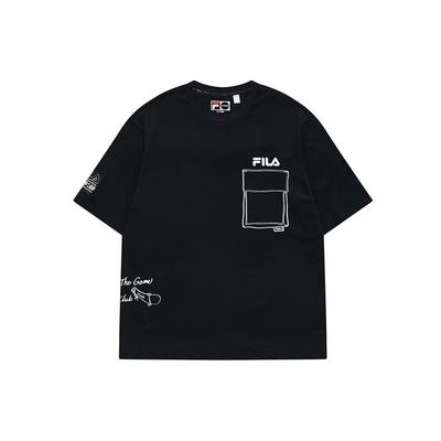 Fashion Casual Knit Round Neck Short Sleeve Drop Shoulder T-Shirt Men T-Shirts Deep-Black T11M221102FBK