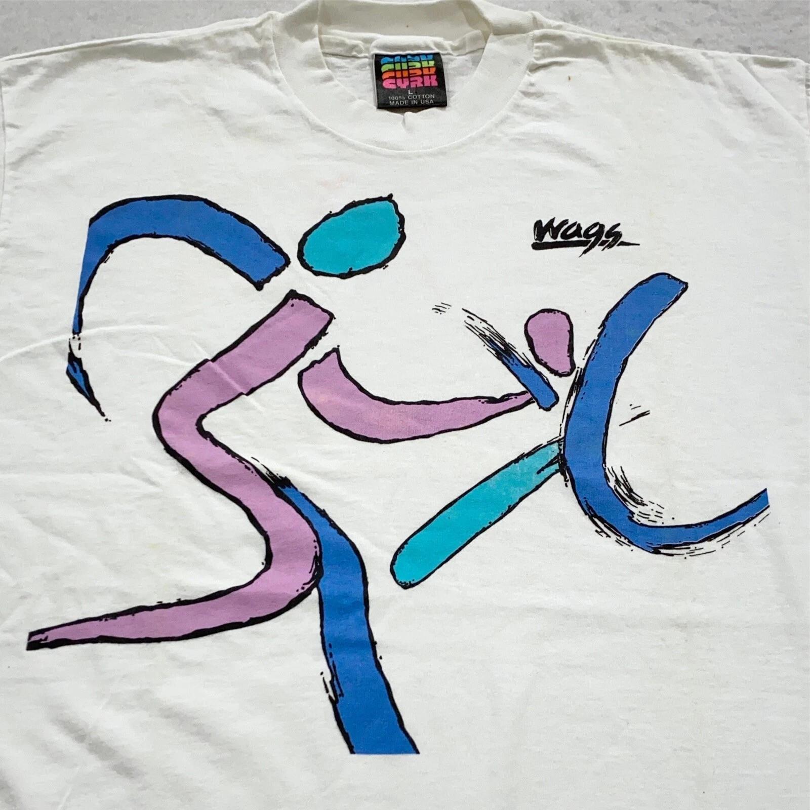 vintage 90s CYRK WAGS ART T-Shirt MEDIUM surf beach skate soft S