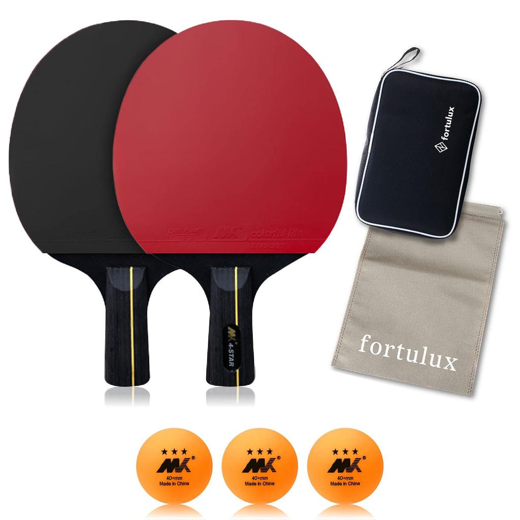 Table Tennis Racket Set Pen Family (2 Pcs, Net, Case, Ball) Beginners, Anywhere, Shake,