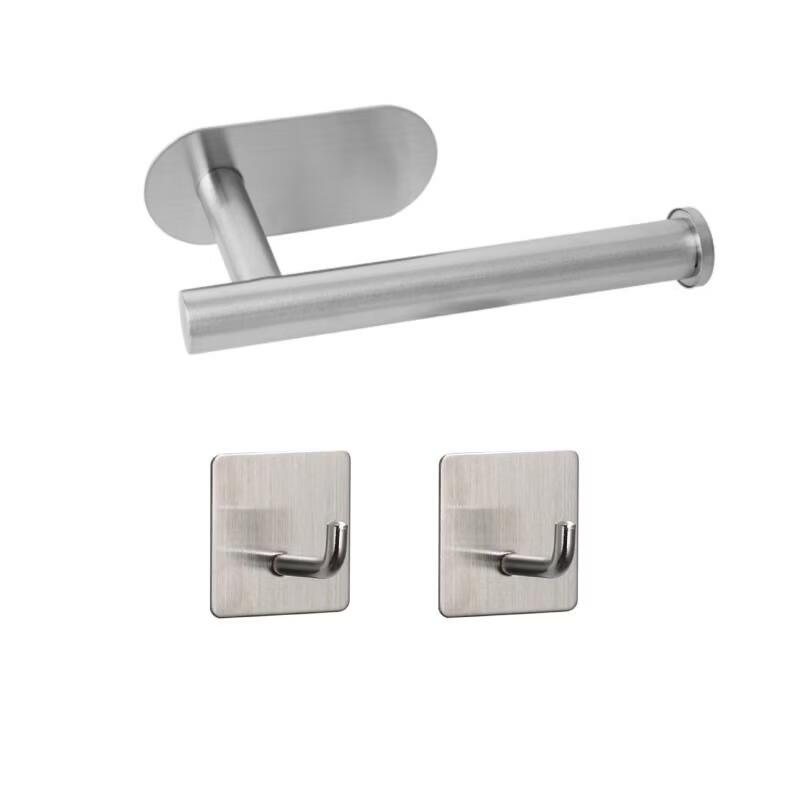 cmaos Black Brushed Stainless Steel Bathroom Accessory Set
