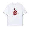 Kids Uchiha Clan Symbol Cotton T-Shirt,Boys Girls  Anime Printed Short Sleeve Tee, Minimalist Vintage Naruto Casual Children Top