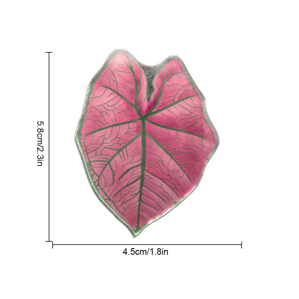 Creative Acrylic Tropical Plant Magnetic Fridge Sticker - Simulation Leaf Design