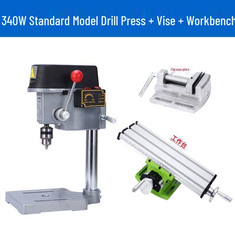 High-Precision Miniature Bench Drill: Industrial-Grade Small Drill Press for Woodworking and Household Use