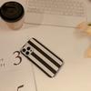 Fashion Retro White Striped Pattern Phone Case For iPhone 17 Air 16 Pro Max 15 14 Plus 13 12 11 Shockproof Silicone Back Cover