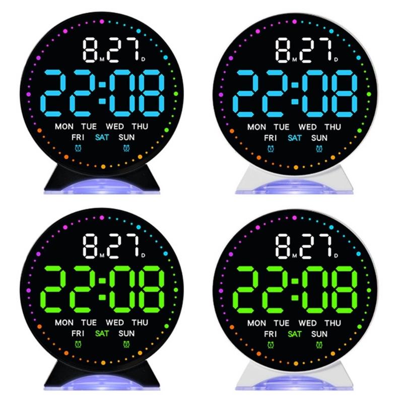 Alarm Clocks for Bedroom Digital Clock Night Light Digital Alarm Clock with Indoor Temperature Desk Clock for Bedroom