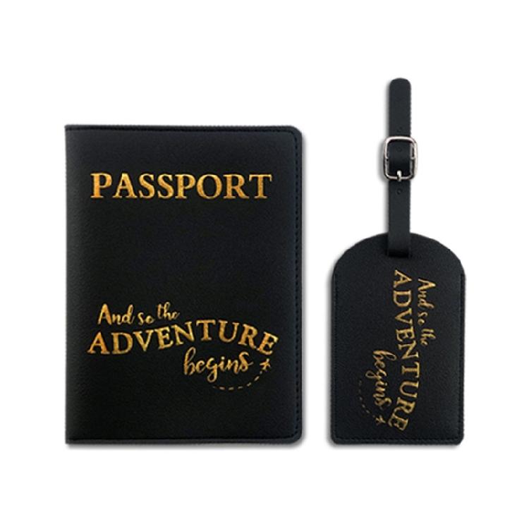 PU Leather Passport Holder Luggage Tag for Women Men Fashion Wedding Gift
