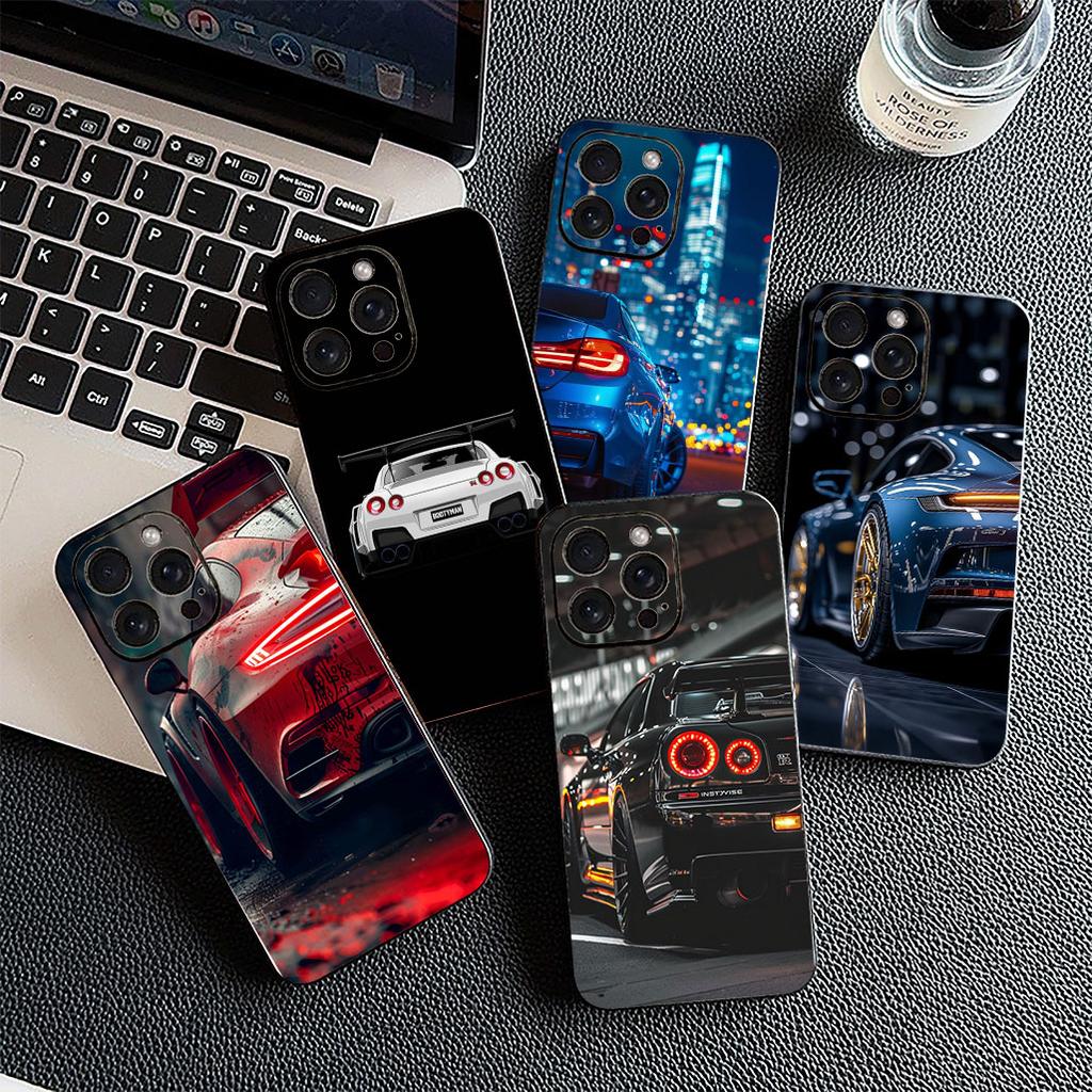 Cover for Apple iPhone 12 13 Pro Max Mini ProMax X XR Air XS 12Pro 13Pro Casing Phone Case Supercar Cartoon Super Car Taillights