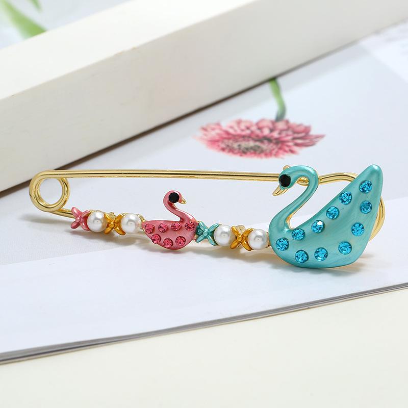 Oil silk scarf buckle brooch women's fixed clothes cardigan pin tulip flower temperament versatile accessories