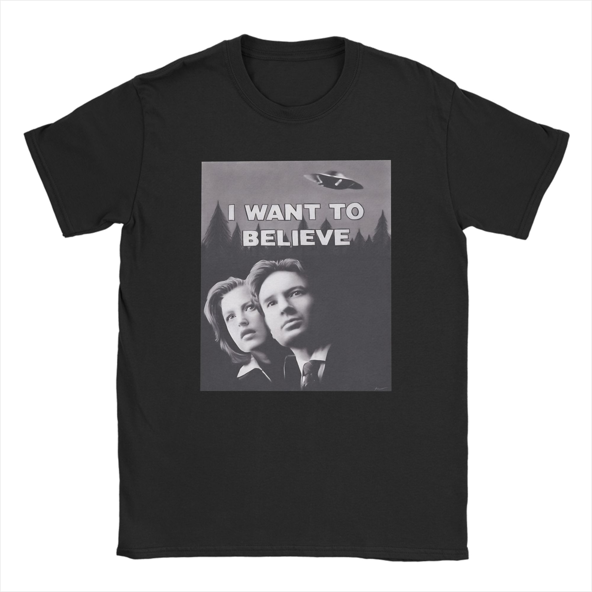 XFiles I Want To Believe UFO T-shirt L