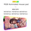 chun li Mouse Pad RGB Gaming Mousepad Big LED Pad PC Desk Mat Luminous Mouse Pad Large Keyboard Mats Table Rug With Backlit