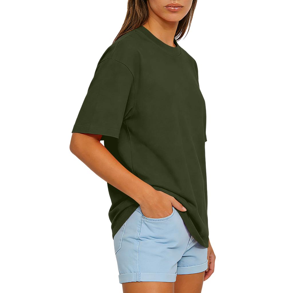 Women’s Basic Crew Neck Short Sleeve T Shirt Loose Fit Casual Plain Tee Comfortable Cotton Top