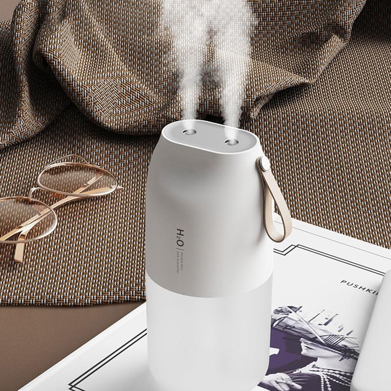 Double Nozzle Air Humidifier Wireless Aroma Diffuser 2000mAh Battery Rechargeable Essential Oil Diffuser Mist Maker Humidifier