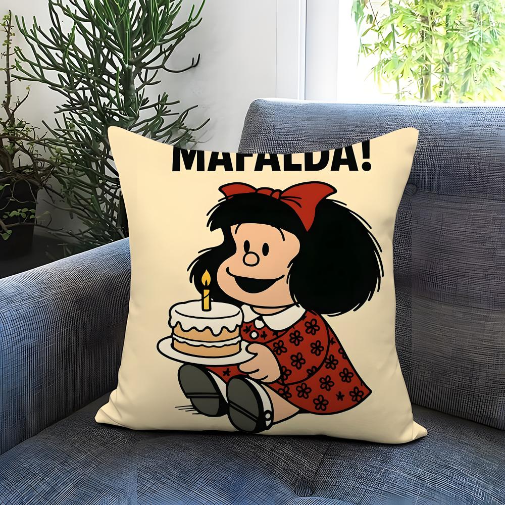 POPULAR M-MMafalda Cushion Cover Comfortable Reversible Pillow Cover Ideal for Car Sofa Bedroom & Beyond