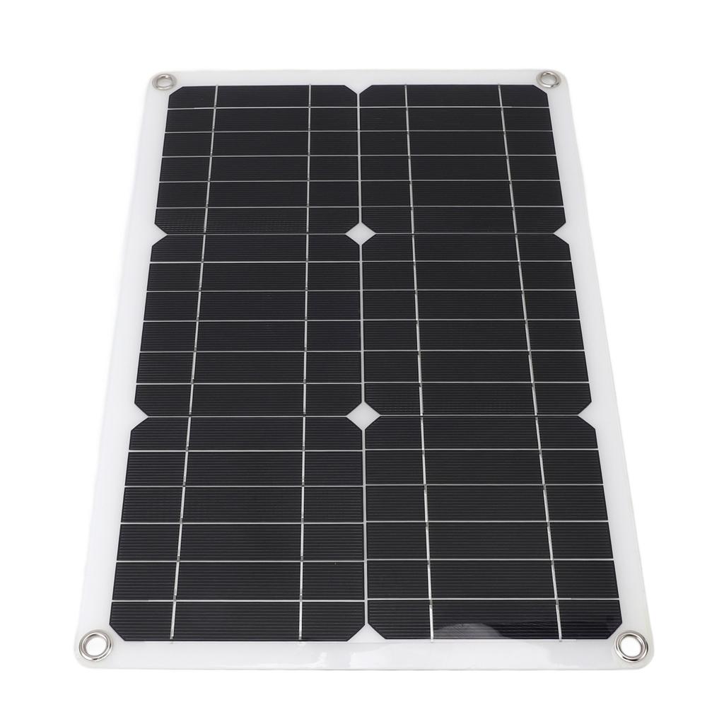 Flexible Solar Panel, 20W Monocrystalline Lightweight, 18V Battery for Car, RV, Yacht, Curved Installation, Ideal Camping, Boat Use